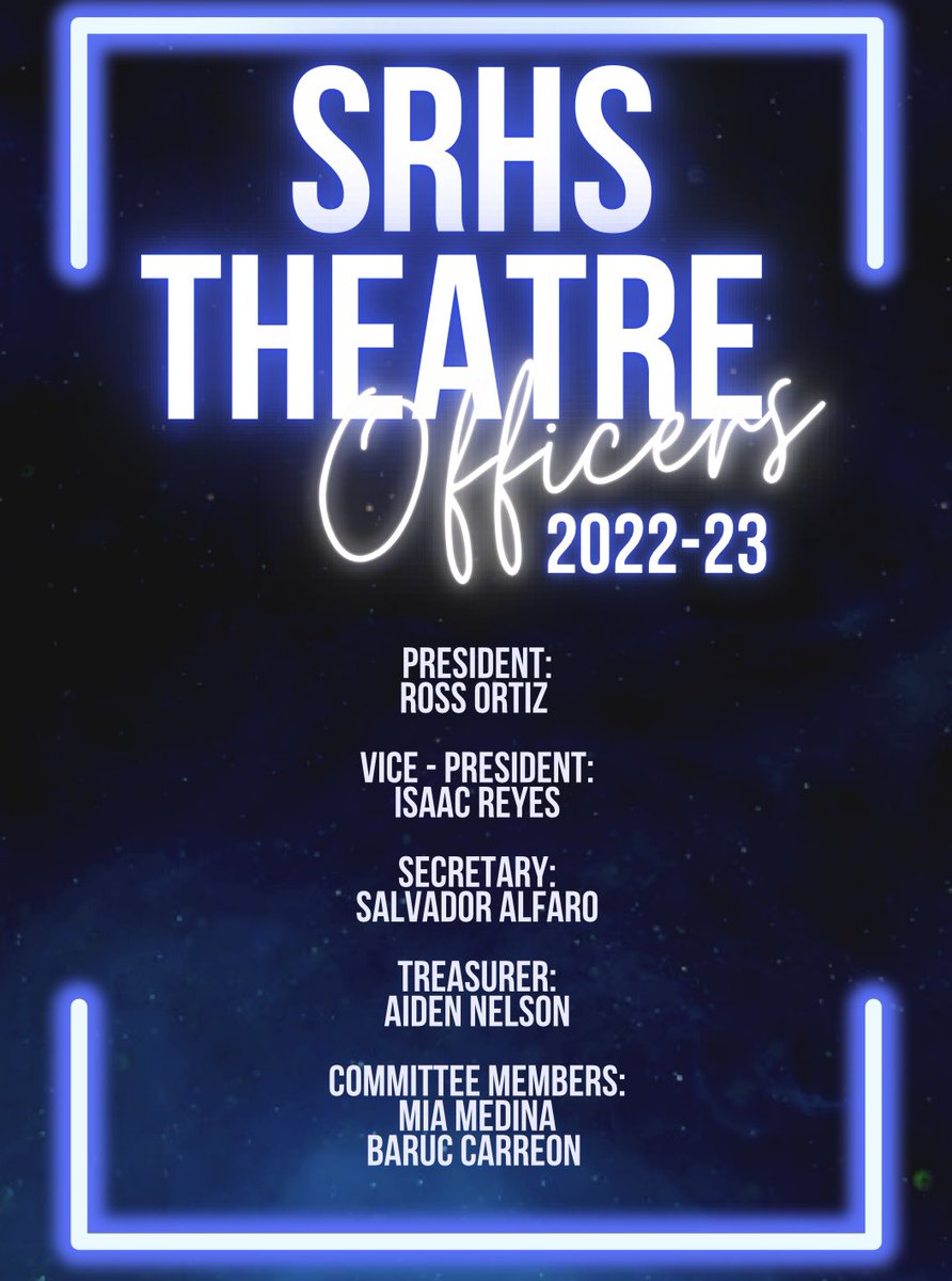 Our 2022-23 theatre officers !