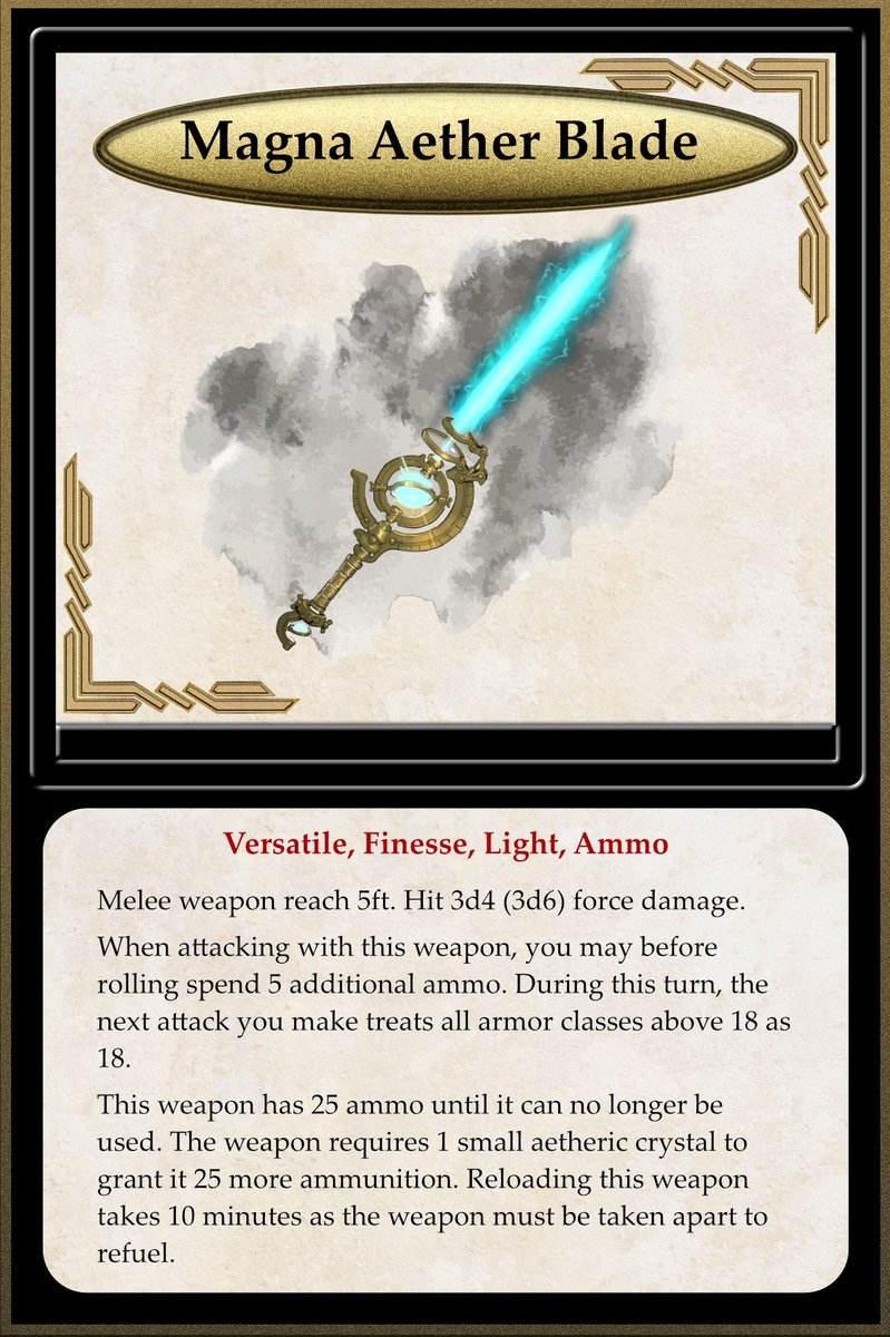 Yokai_Group's tweet image. Another one of our public 5e items from our patreon , Something to slash up a monster or two.⚔️ 
#DnD #ttrpgcommunity #dnd5e