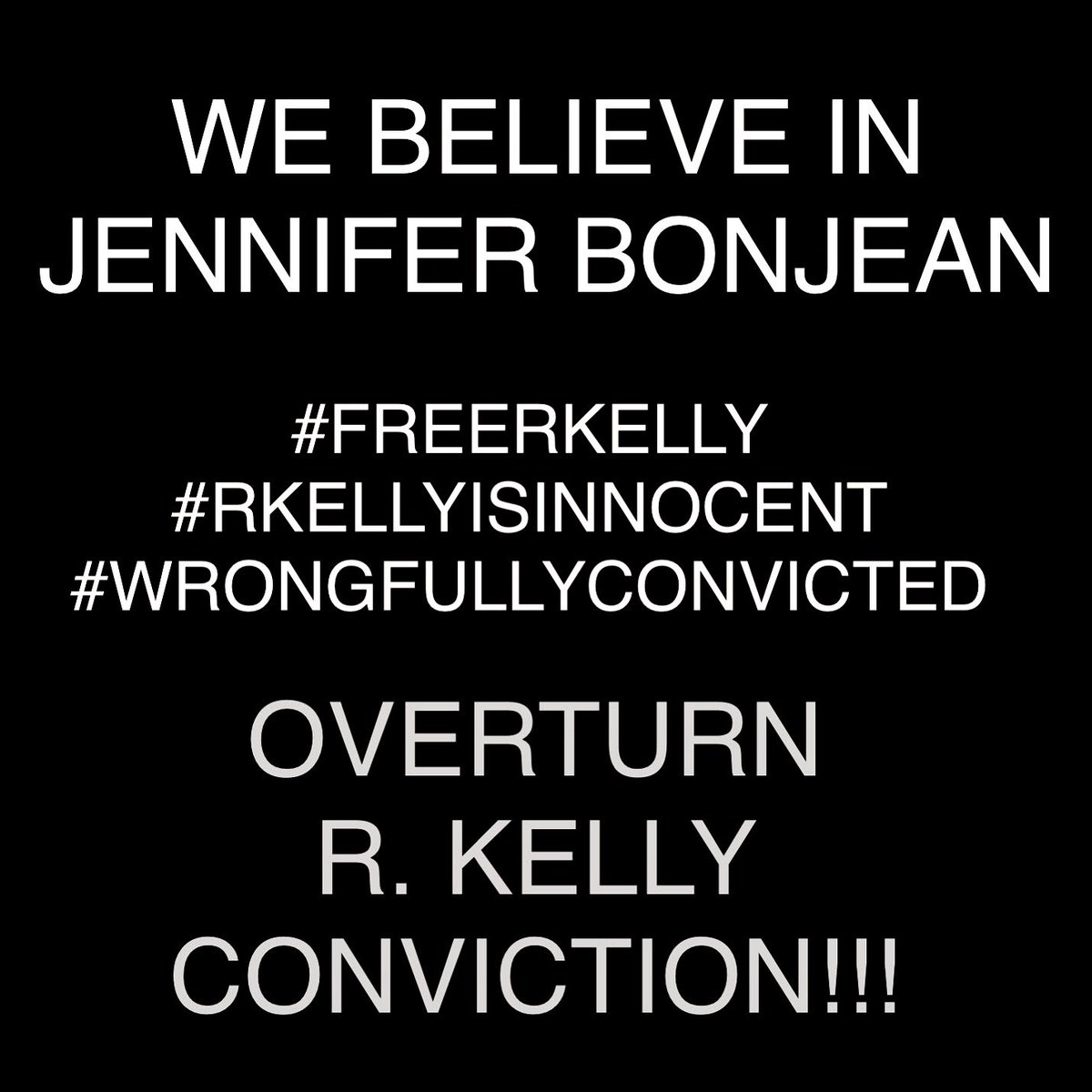 freerkelly4ever's tweet photo. @jenniferbonjean will get Robert Sylvester Kelly FREE !!!!!! βοΈ
Jennifer will WIN! WIN! WIN! and prove R. Kelly INNOCENT! βοΈ
β₯οΈππΎWe Believe in BonjeanππΎβ₯οΈ
#FREERKELLY
#RKellyIsInnocent
#JusticeForRKelly
#WrongfullyConvicted
#SurvivingLIES
#AcquitRKelly
#RKINNOCENT https://t.co/QvsMOJBQYQ