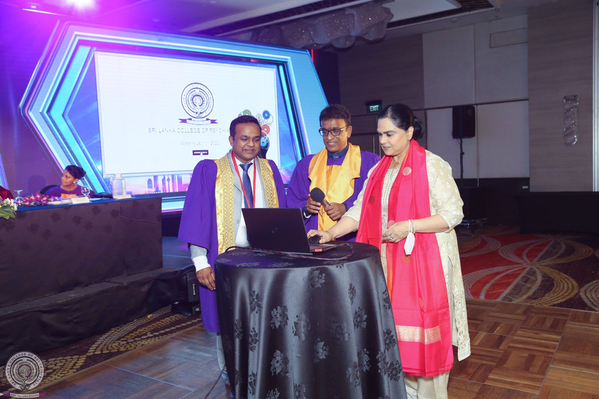 slcpsych's tweet photo. The induction of the President of The Sri Lanka College of Psychiatrists took place on 12th September 2022.
Dr. Alaka Singh, the WHO representative to SL, was the chief guest, and Prof Senaka Rajapakse, Director of the PGIM, was the guest of honor. https://t.co/aGOd0zVenM