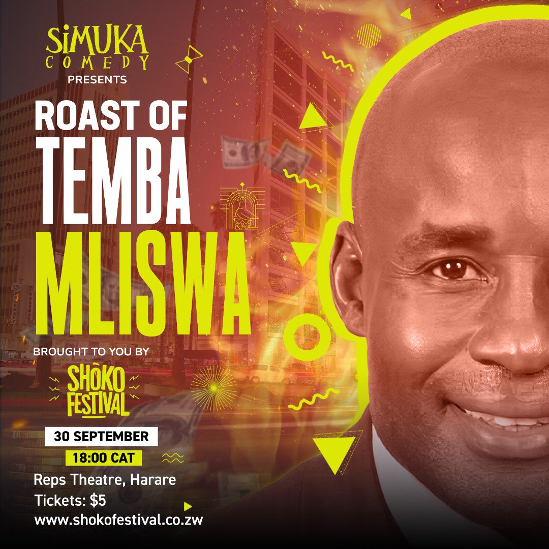 lnmanzini's tweet photo. Donβt miss out!
The biggest, baddest @TembaMliswa Roast is just around the corner.
#HubZW #PARTYcipate #Shoko2022 https://t.co/ihQZutQFey