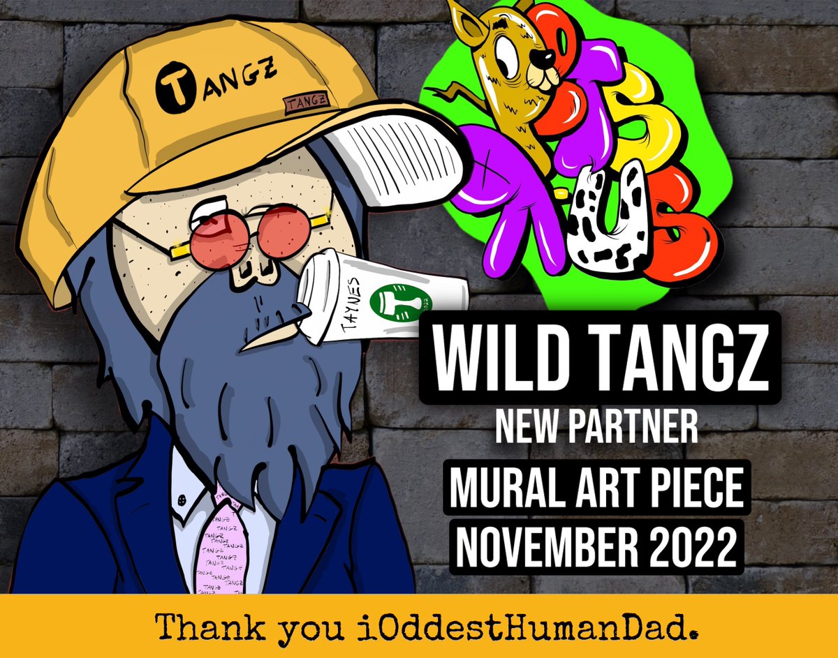 It's with great pleasure that we welcome <a href="/WildTangz/">Wild Tangz</a> to our Mural Art Piece Partnership Program! 🎉 Where they will be benefiting from all the perks that comes with buying 100 @PetsRusCNFT (Seen in our pinned tweet). Thank you and LFG. #CNFTCommunity #CNFTs #GraffitiNFT