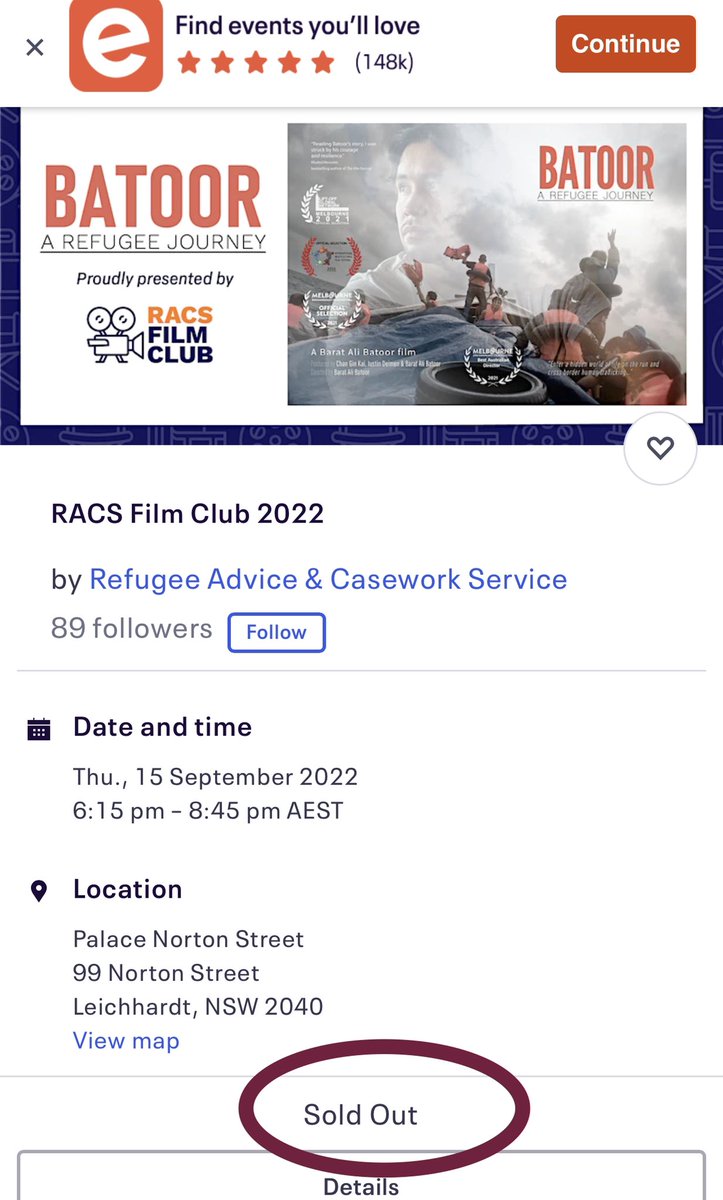 BaratBatoor's tweet photo. Ready &amp; pumped for BATOOR’s sold out premiere in Sydney tonight. Two journalists who were great part of my story after my escape from detention in 🇮🇩 will be there. The person who played a great role in my resettlement to Australia will honor me with her presence! @RACSaustralia https://t.co/HZOqalDaIe