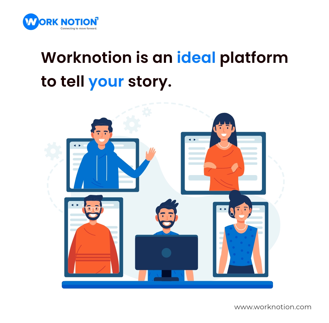Have you explored video profiles on social and professional platforms before? I guess not! Let me explain what holds uniqueness among video profiles. Promote human connections on worknotion.

#Worknotion #Videoplatform #Professional #Videoprofiles #Freeprofile