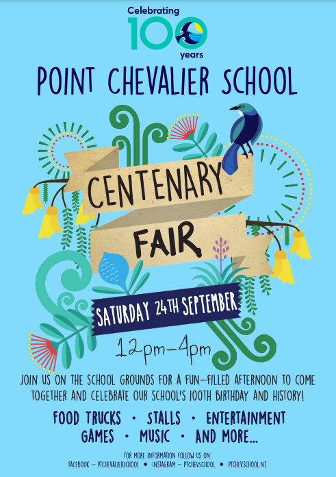 Every little bit of help is appreciated. For any queries about Saturday's events, please contact Rebecca Lawson (Hapori@PtCS) 
Please continue spreading the word about the celebrations on Friday 23rd and Saturday 24th September.