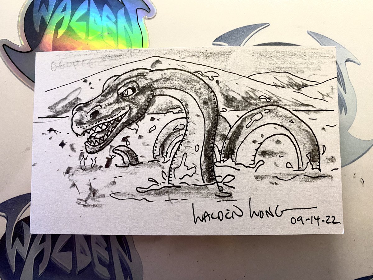 WaldenWongArt's tweet photo. Ogopogo 5-minute Sketch Card Drawing. Every Canadians knows Ogopogo!
.
.
.
.
.
.
.
.
#ogopogobrewing #craftbeer #labeer #ogopogo #sgvbeer #sangabriel #lacraftbeer #love #lacraft #independentcraftbeer #independent #craftaf #craft #sangabrielcraftbeer https://t.co/kqMrMim36M