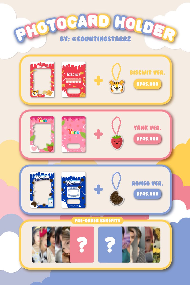 WTS/Want To Sell
💗💙 Photocard Holder Pre-Order by CountingStarrz 💙💗

Snack time! 
🇮🇩 INA, Bekasi
📅 Close: 25 September
💌 Form: bit.ly/PO1_countingst…

tag. acrylic pc cahol svt seventeen horanghae hoshi wonwoo mingyu jeonghan nct dream 127 taeyong jaehyun jeno jaemin mark