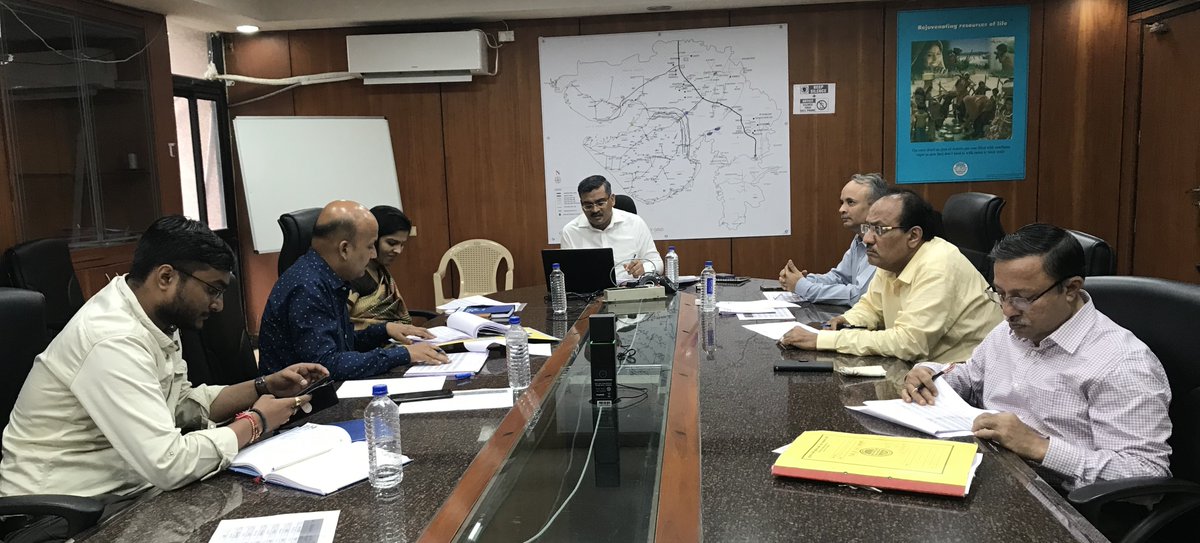 WSDGujarat's tweet photo. The Secretary of Water Supply chaired a review meeting to assess works under JJM in 10 districts. In the meeting, he shared his suggestions to accelerate #NalSeJal scheme in these districts. https://t.co/PBzNsx5Pvv