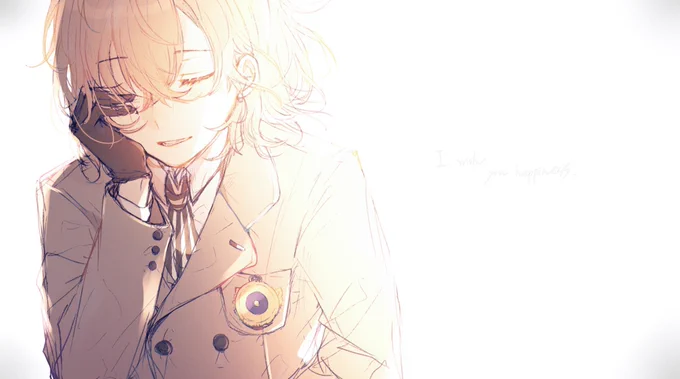これは2年前にかいたP5の明智くんの絵なんですけどいまだに気に入ってる 