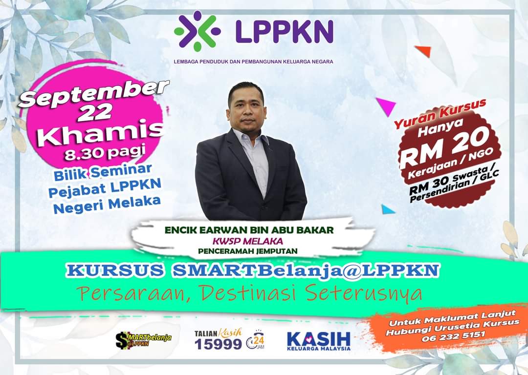 lppknmelaka's tweet photo. Jom sertai Kursus Kewangan Keluarga dengan LPPKN Melaka! https://t.co/NtPp2REkT7
