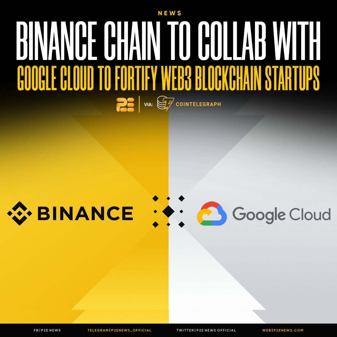 BNB Chain, a blockchain platform for smart contracts developed by <a href="/binance/">Binance</a>, has teamed with <a href="/googlecloud/">Google Cloud</a> to help build Web3 and blockchain startups.

Full Story: bit.ly/3LhapU7
$BNB #Binance #BinanceSmartChain #GoogleCloud