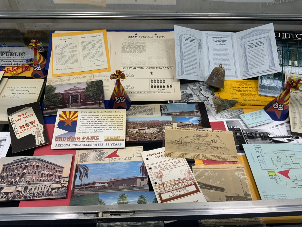 PhxLibrary's tweet photo. The #ArizonaRoom celebrates 88 yrs. this month. On 9/7/34, the City of Phoenix accepted the James McClintock gift of his personal library, research & photographs. A special place was provided for the collection Visit the exhibit & take a look back! https://t.co/e5fyS4SkSl https://t.co/mUG3DejDVe