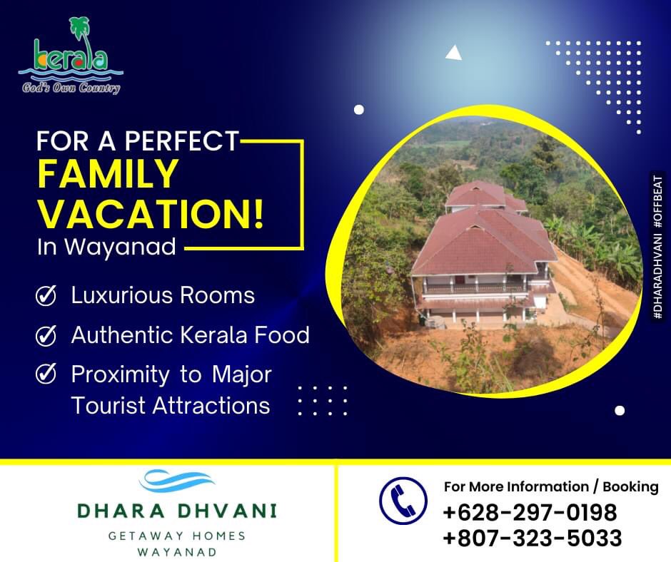 DharaDhvani's tweet photo. Welcome to Hill Top Mansion with a majestic view of hills & Kabini
➡️ Indoor Games
➡️ Outdoor Games
➡️ Mini - trek
➡️ Early Check-In
➡️ Wi-Fi
➡️ Open Dining
➡️ Nature Walk
& more.
☎️6282970198
#besthomestaysinindia #homestaysofindia #homestay #farmstay #keralatourism #wayanad https://t.co/3WIplHesgB