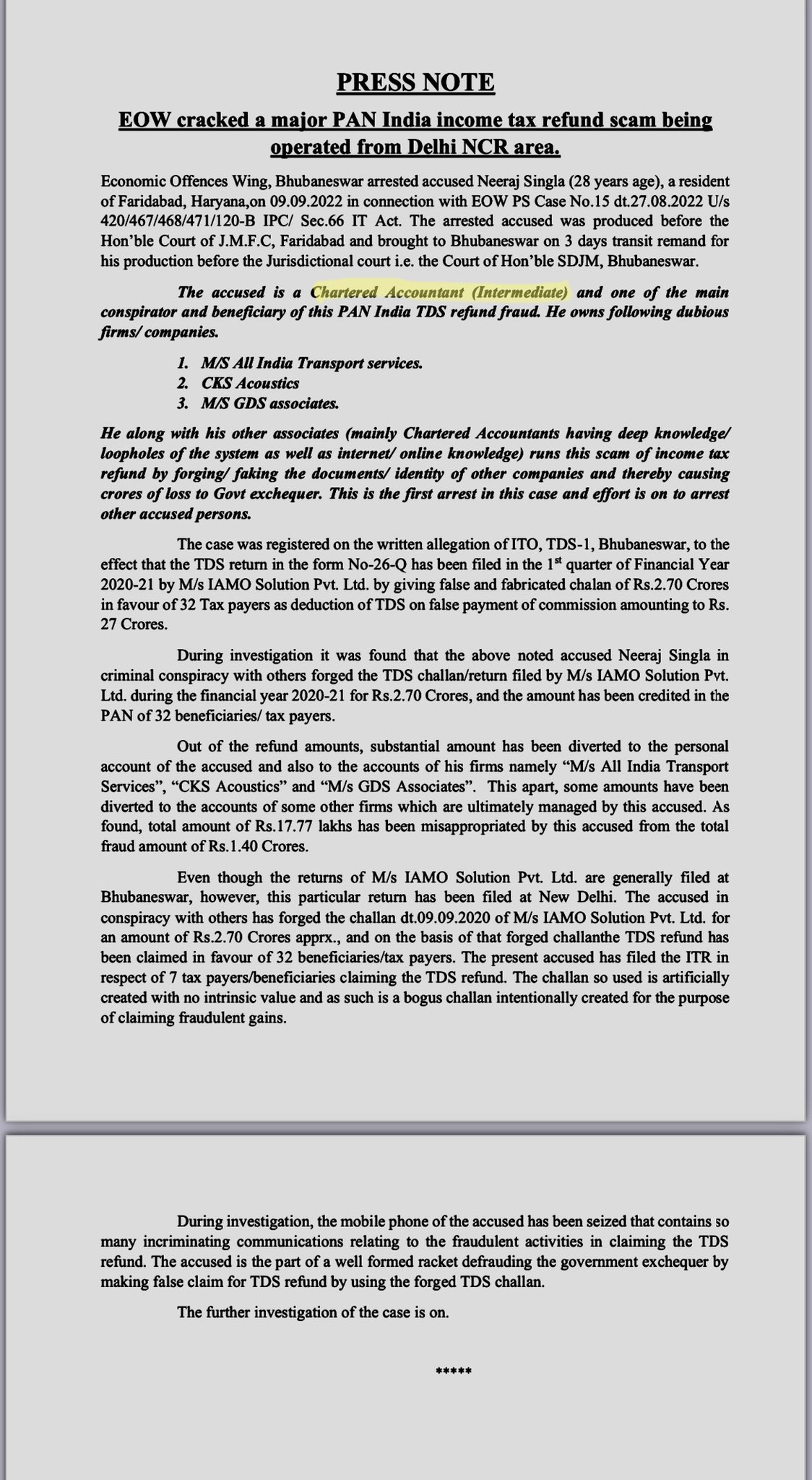 Jatin Harjai on Twitter "What is ‘Chartered Accountant (Intermediate