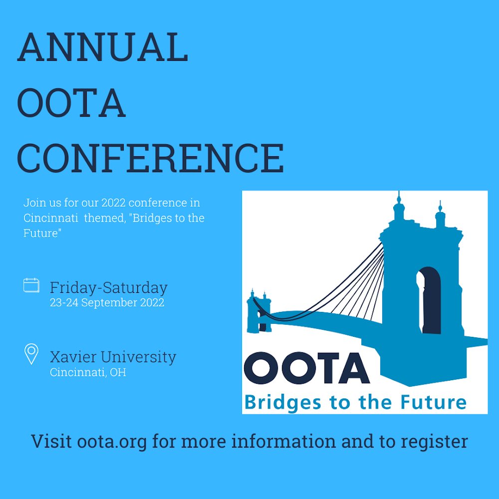 Registration still open for #OOTA 2022 Annual Conference.  Link in Bio