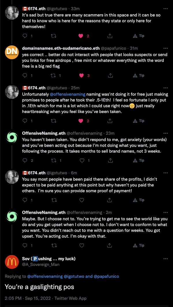 A_Sovereign_Man's tweet image. Look at this pos. Gaslighting people who trusted him. He took her money and now he's fucking her around playing mind games