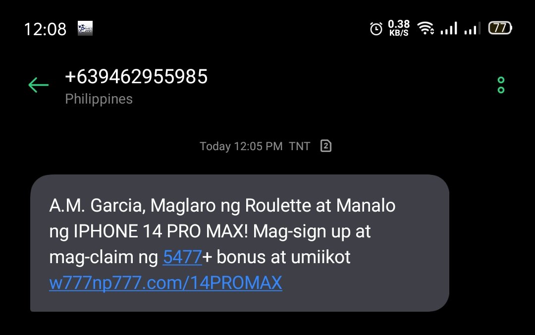 You wanna know who's the possible culprit of our personal numbers getting divulged? I joined a DILG seminar by registering thru a Google form. It's the 1st time I used A.M. Garcia to identify myself since I usually use my full name, and now I'm receiving these spam texts. 🙄