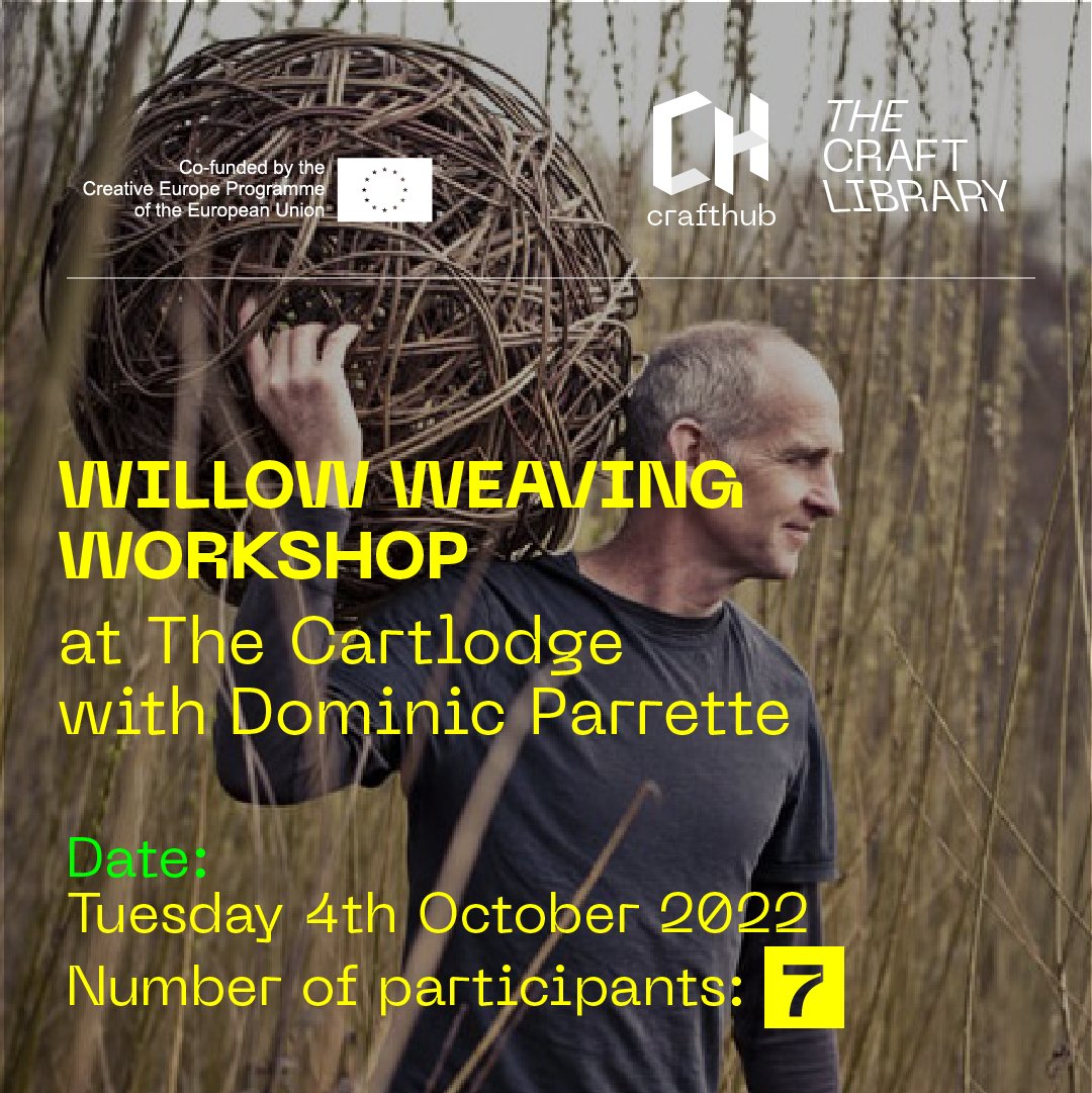 CrafthubEu's tweet photo. ๐น#CraftHubEu Willow Weaving Workshop๐นThis project is pleased on a Willow Weaving Workshop led by @sussexwillow Dominic Parrette. This workshop will take place in๐Horam, UK ๐ฌ๐ง, the next ๐
4th Oct, 10am-4pm.๐งบ Apply on the link:
โถ https://t.co/kEoqRXu9DB #CraftHubLibrary https://t.co/MQJB7VMYsY