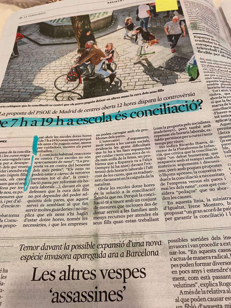 Enlloc de procurar per jornades laborals amb horaris racionals, pensem en fer els dels infants totalment irracionals.
De sol a sol a l’escola #PSOE ?