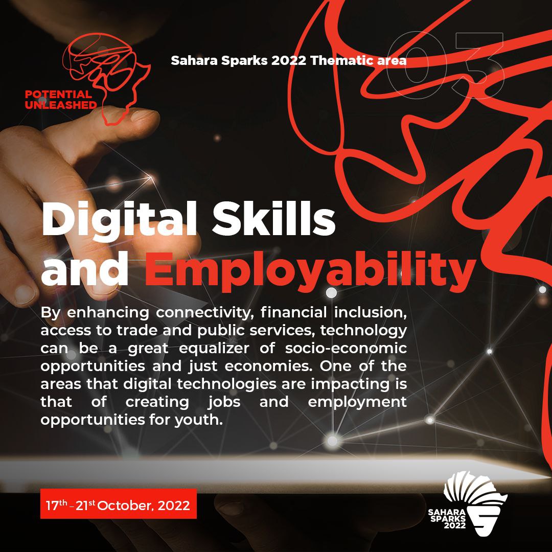 Afruturist's tweet photo. The African internet economy has the potential to reach $180 Billion by 2030, according to @Google and @IFC. Digital skills are a crucial part of the equation. How can we unleash the potential of young people in the digital economy? @SparkSahara #PotentialUnleashed2022 https://t.co/zEEAgxWD2Y