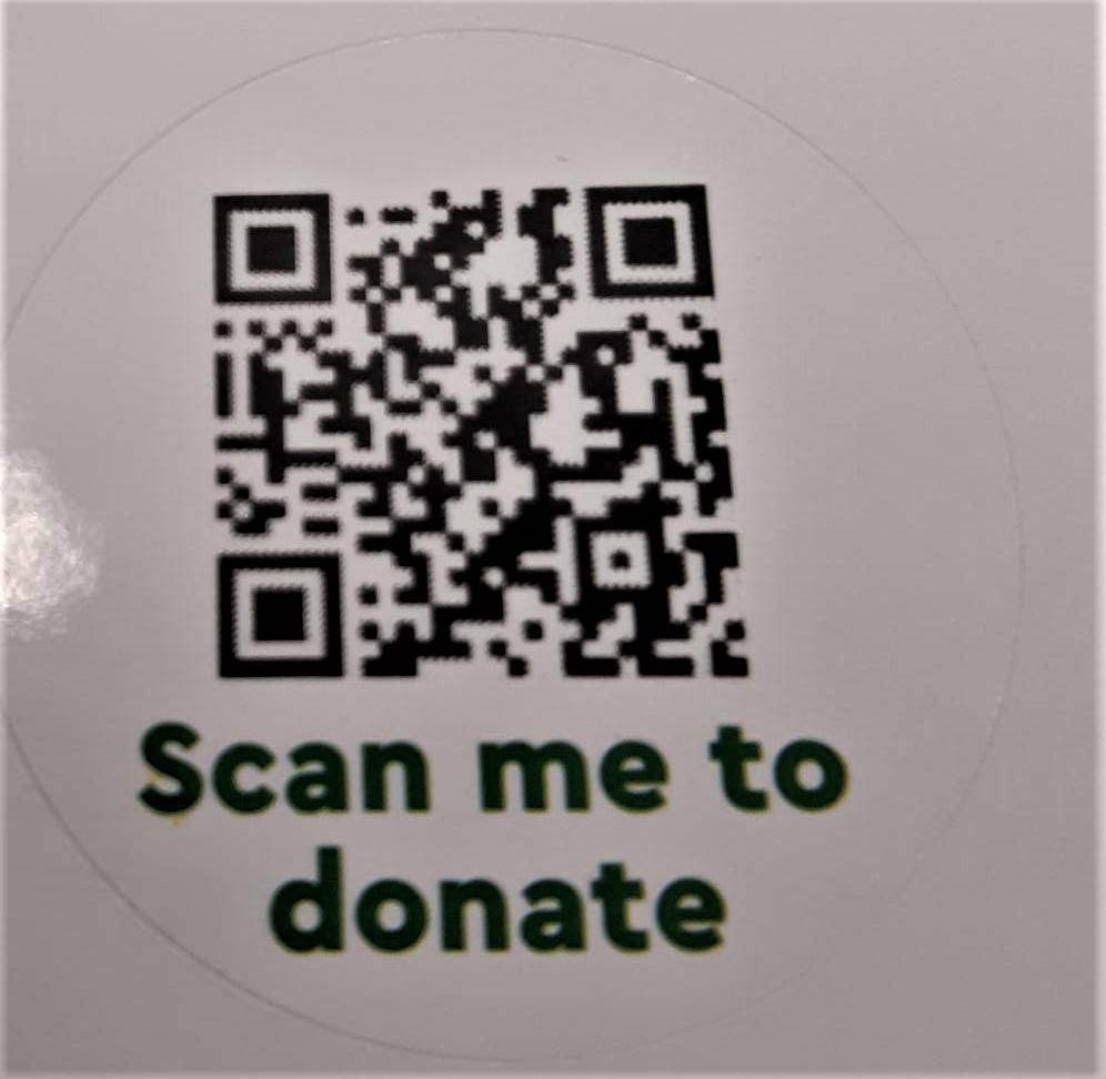 QR code for anyone wishing to support our event, but cannot attend.