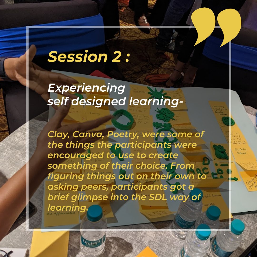 Project DEFY (@projectdefy) on Twitter photo It's been an exciting week at Project DEFY! Thankful for the opportunity by <a href="/questalliance/">Quest Alliance</a> to hold a masterclass on self designed learning at #Quest2Learn amongst Bangalore's educators and development professionals community.
#reimaginingeducation #selfdesignedlearning It's been an exciting week at Project DEFY! Thankful for the opportunity by <a href="/questalliance/">Quest Alliance</a> to hold a masterclass on self designed learning at #Quest2Learn amongst Bangalore's educators and development professionals community.
#reimaginingeducation #selfdesignedlearning