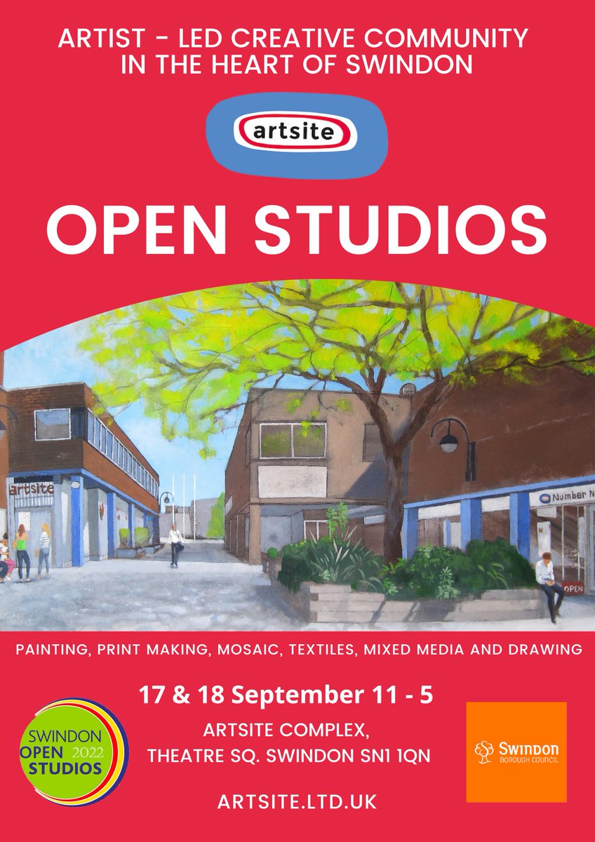 Artsite ltd (@artsiteltd) on Twitter photo Swindon Open Studios 2022 is coming this weekend!
Artsite is open 11-5 on both Saturday and Sunday
If you want to find out more about <a href="/swindonopen/">Swindon Open Studios</a> visit swindonopenstudios.org Swindon Open Studios 2022 is coming this weekend!
Artsite is open 11-5 on both Saturday and Sunday
If you want to find out more about <a href="/swindonopen/">Swindon Open Studios</a> visit swindonopenstudios.org