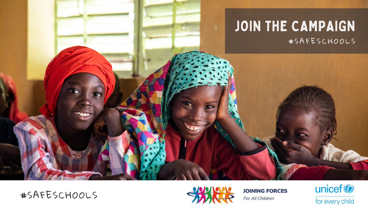 Joining Forces WACA (@jo_forceswaca) on Twitter photo Sahelian states, <a href="/ecowas_cedeao/">Ecowas - Cedeao</a> and the <a href="/_AfricanUnion/">African Union</a> must ensure safe schools so that every child can stay in school and enjoy their right to education.
Take action. Support the #SafeSchools campaign Sahelian states, <a href="/ecowas_cedeao/">Ecowas - Cedeao</a> and the <a href="/_AfricanUnion/">African Union</a> must ensure safe schools so that every child can stay in school and enjoy their right to education.
Take action. Support the #SafeSchools campaign