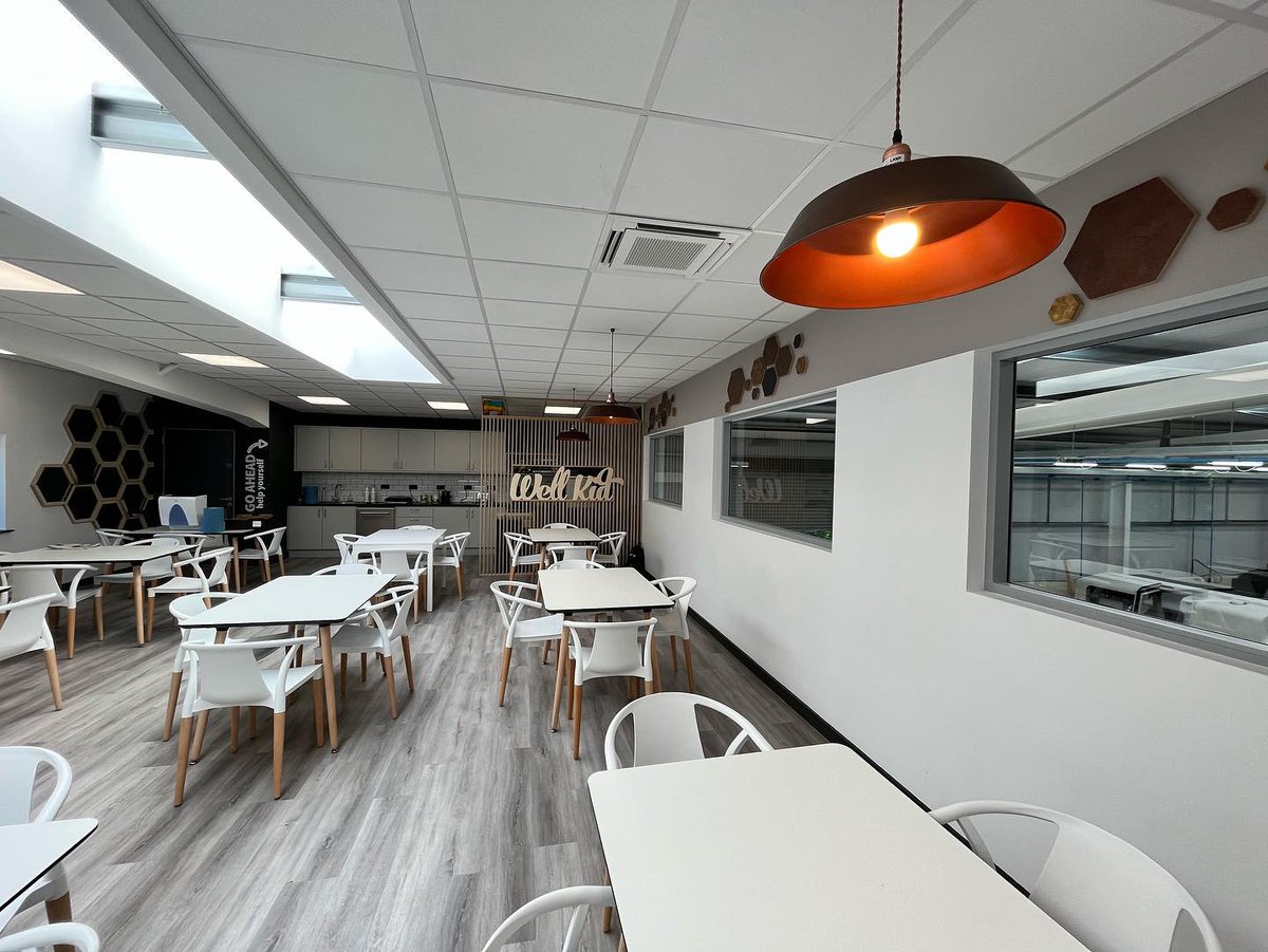 IndigoVisual's tweet image. Canteen Fit Out - Starting with a blank canvas each part of the #design, #fitout, #layout, #lighting and #furniture were creatively thought out to suit the overall look and vision of a fresh and trendy space.
#designthinking #creativesolutions