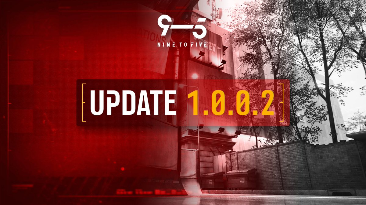 Update 1.0.0.2 is now live! 

With this update, we are improving the progression, matchmaking, fixing several audio and UI bugs, and adding new task events.

Read the full list of changes: play.ninetofive.game/c/4azh89