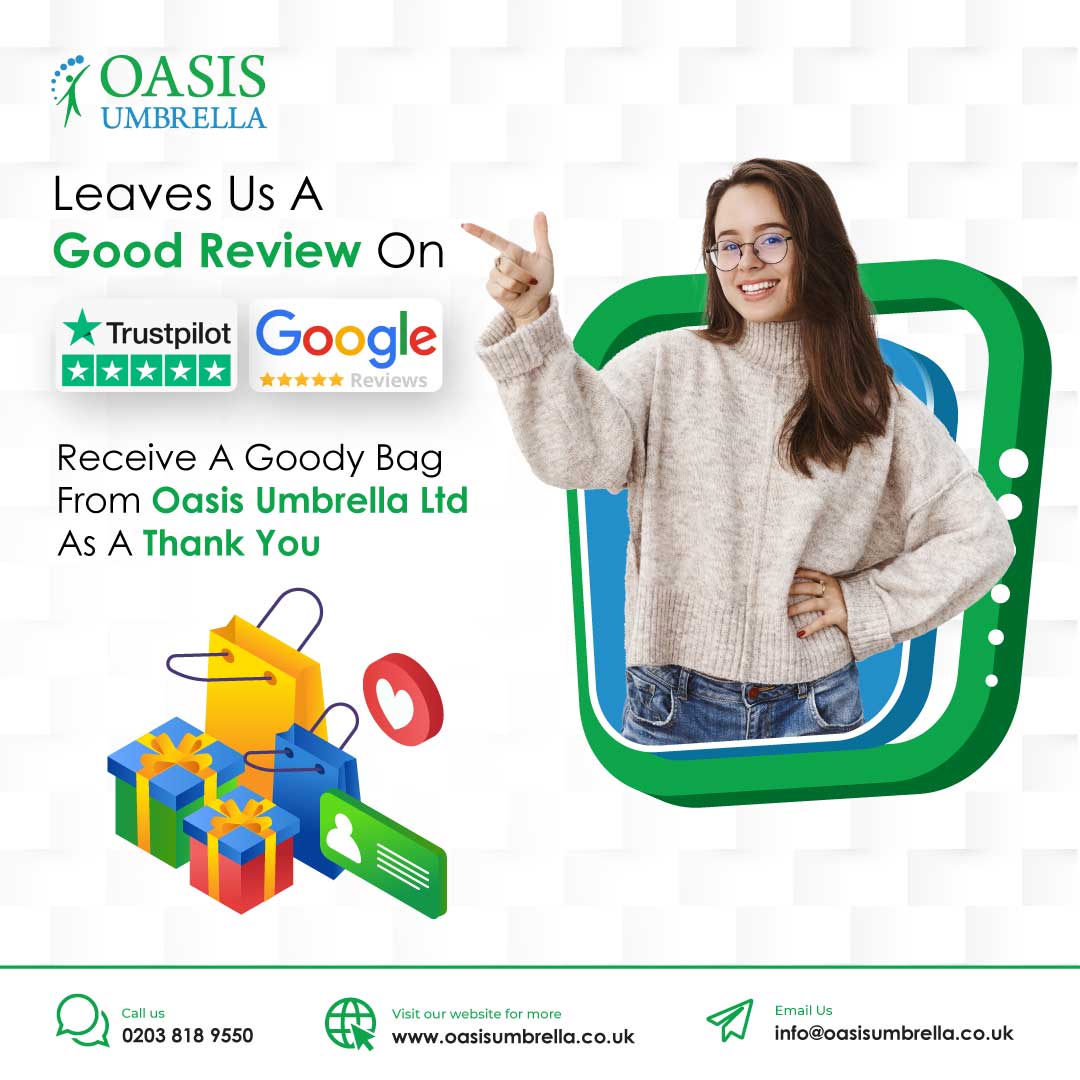 UmbrellaOasis's tweet photo. Leaves us a good review on Google reviews (link: https://t.co/ICKtLZN0zf ) and trustpilot (link: https://t.co/kxEvMZLuxe ) and receive a goody bag from Oasis Umbrella Ltd as a thank you.

#oasisumbrella #UmbrellaCompany #payroll #payrollservices #contractors #recruiters https://t.co/j0OTtgUMLa