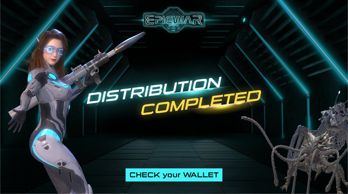Reward has distributed

The Beta Testnet Phase 3 reward has been distributed, check your wallet now.
In case you have any question, contact us at: t.me/epicwarglobal

Thank the Community, enjoy!
#EpicWar #F2P2E #Epiceros
