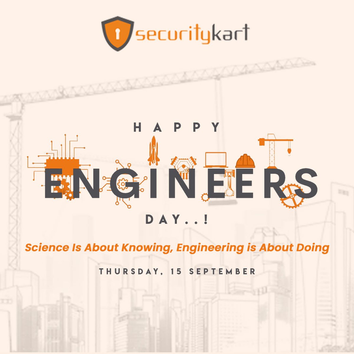 SecurityKart's tweet photo. #securitykart #HappyEngineersDay
Science is About Knowing, Engineering is About Doing.!
Happy Engineers Day to All..@securitykart
#securitykart #happyengineersday #happyengineer #happyengineeringday #engineer #engineeringmemes #engineering #engineersday #engineeringlife #camera https://t.co/UPV30m4wmf