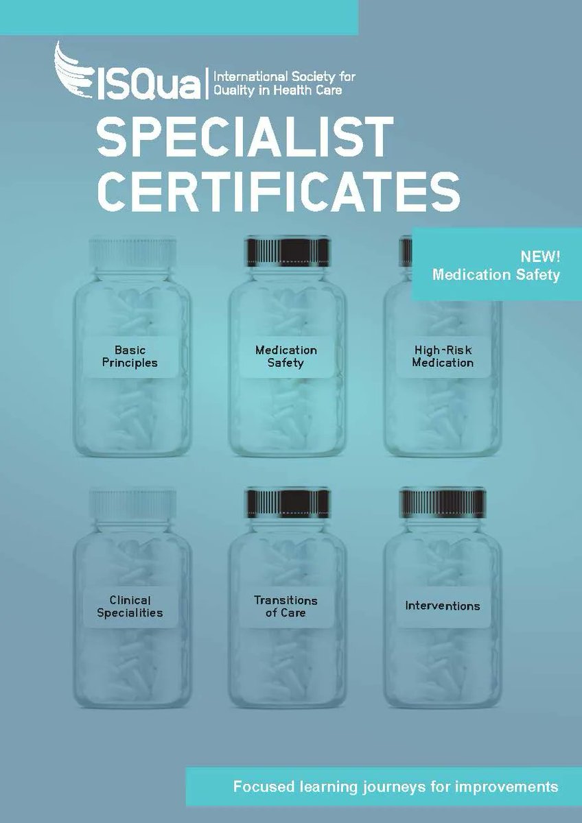 #WPSD2022 - Our Specialist Certificate in #MedicationSafety provides critical insight into various aspects of medication safety, such as high-risk medications, clinical specialities, transitions of care and interventions. Discounted registration available! isqua.org/education/spec…