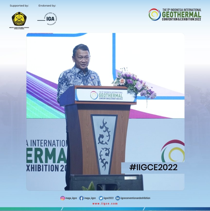 Thank you Mr. Arifin Tasrif, Minister of Energy and Mineral Resources of The Republic of Indonesia for the remarkable Keynote Speech &amp; Opening Session on The 8th Indonesia International Geothermal Convention &amp; Exhibition 2022 Opening Ceremony.

We are honored for your presence🙏🏻