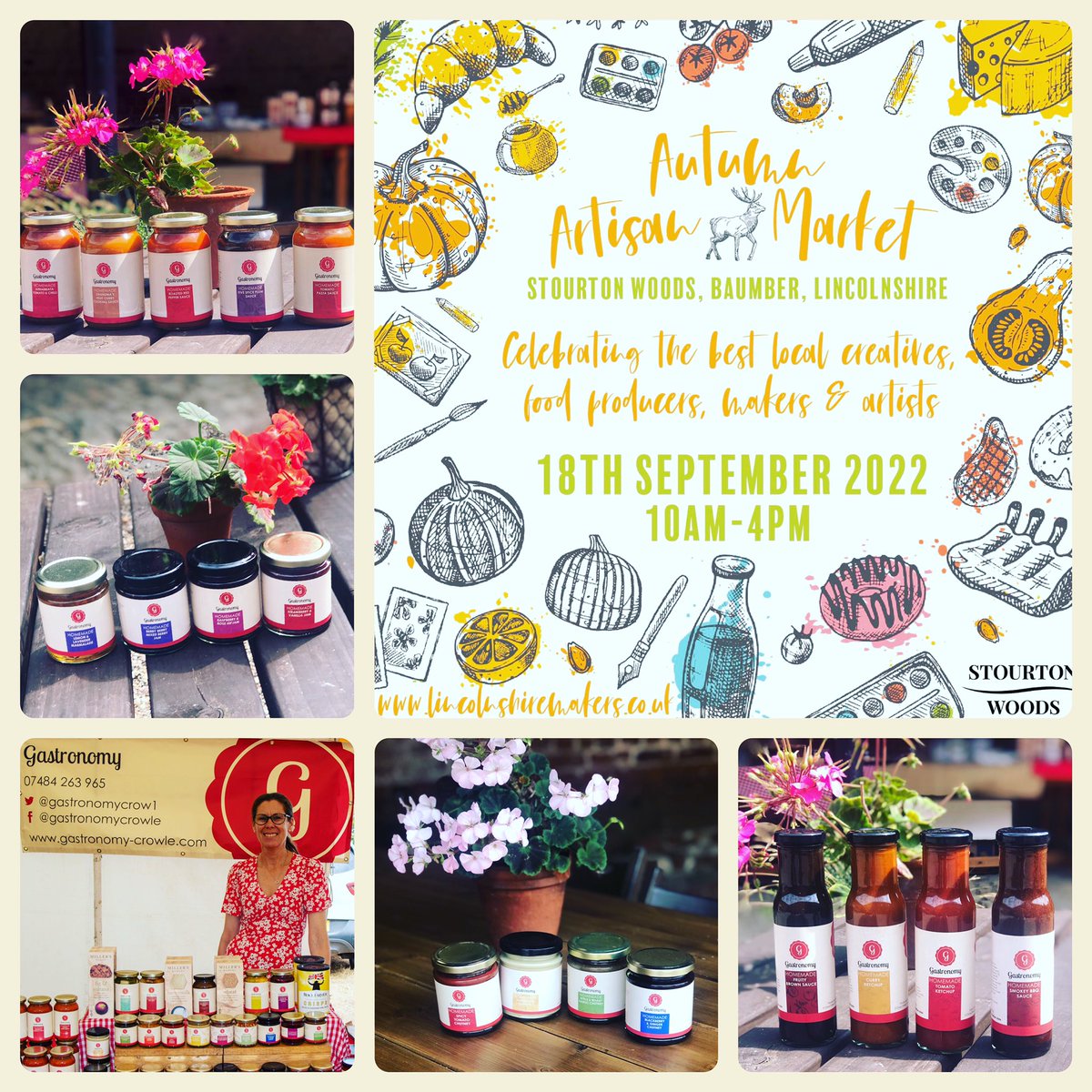GastronomyCrow1's tweet photo. Looking forward to @stourtonestates this Sunday with @lincolnshiremakers for the Autumn Artisan Market 10-4pm See you there!
#artisanmakersmarket #chutney #jam #pickles #sauces #gastronomycrowle #horncastle #eastlindsey #stourton #baumber #lincolnshire #lincolnshirebusiness https://t.co/6luingapvm