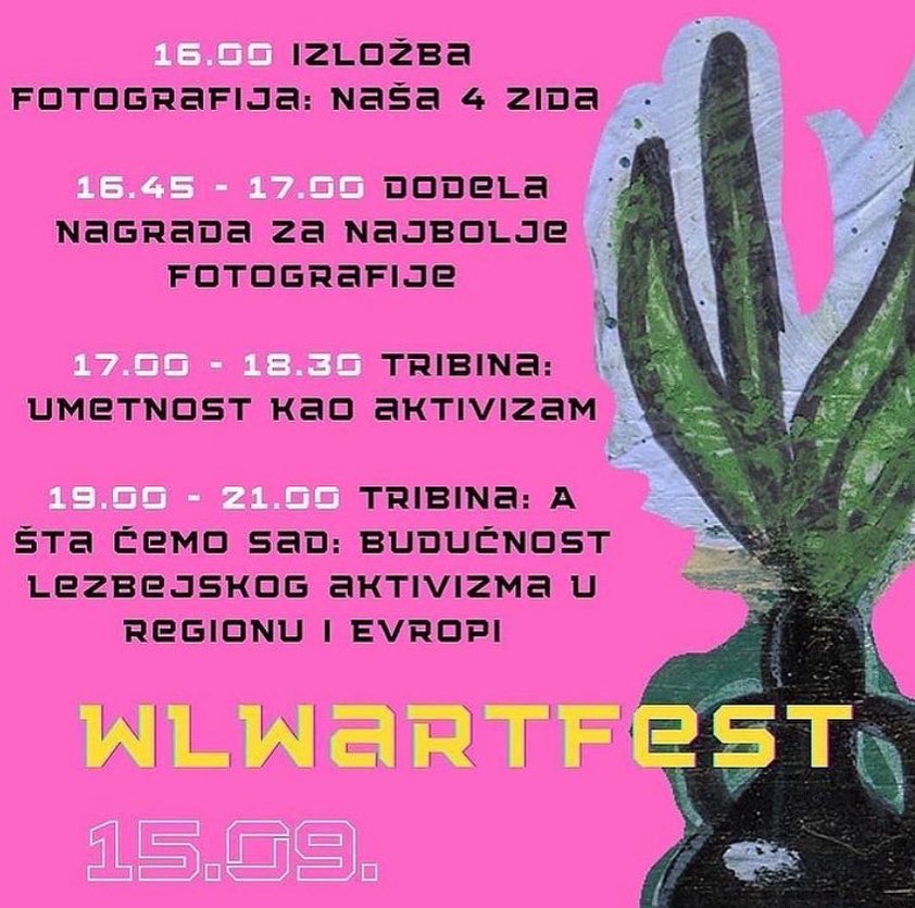 alicecoffin's tweet photo. At 7pm this Thursday in Belgrade thanks to @LabrisBeograd &amp; @EuroLesbianCon we will be discussing of the current state of the lesbian movement with the great Dragana Todorovic,Jelena Čolakovic,Elena Petrovska,@Xheni_Karaj and @yurigotospace 
#wlwartfest #europride #Europride2022 https://t.co/aykyoFcCKk