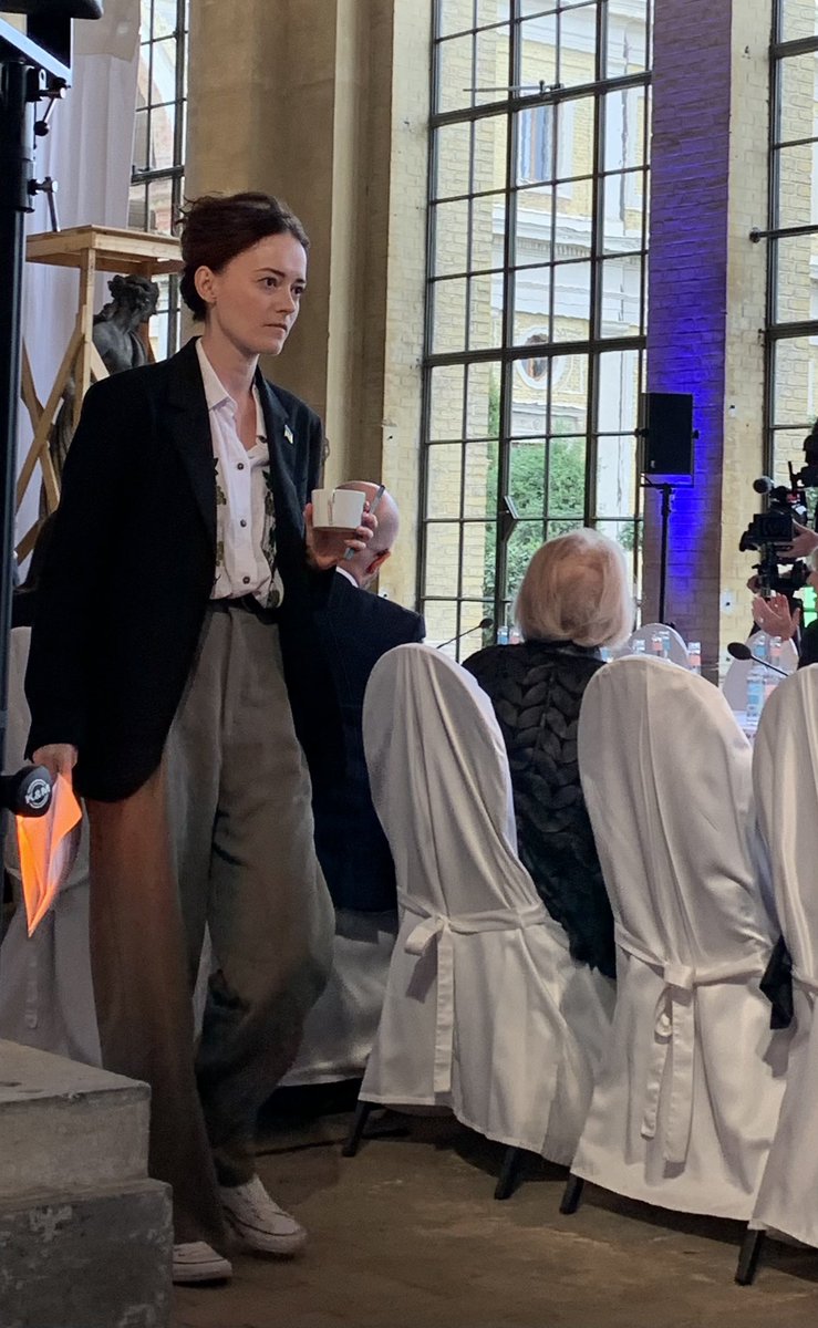 imamedia_'s tweet photo. Olga Rudenko #M100SC with a remarkable speech about her personal experience of feb24th and reminder for EU responsibility. #StandWithUkraine https://t.co/PnoPAZiUFR