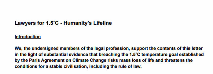 PlanB_earth's tweet photo. Leading lawyers warn breach of 1.5˚C Paris climate goal threatens mass loss of life and end of rule of law

https://t.co/CSTUP0U9k0 https://t.co/FGwCmFh2ig