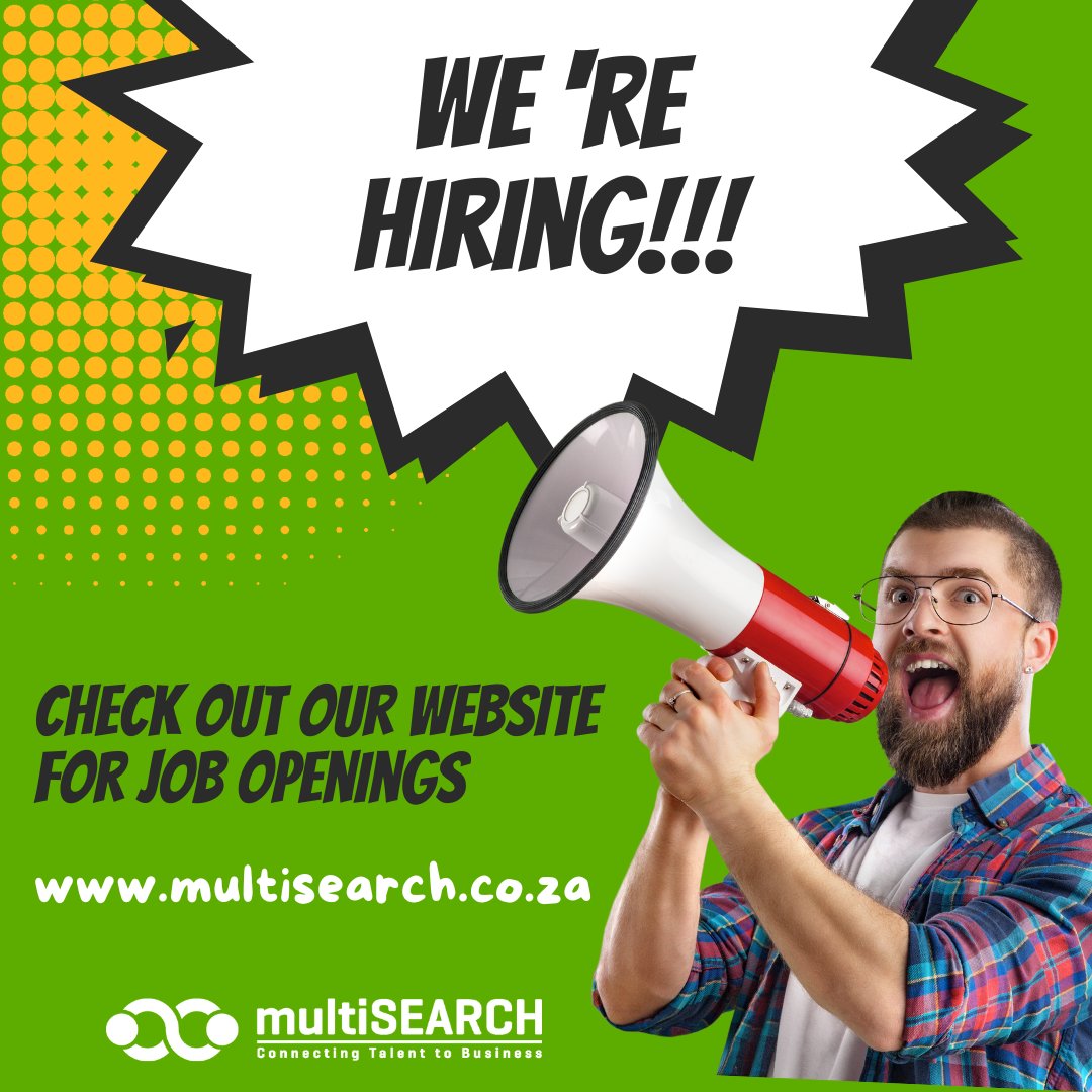 Our #new #job #openings have just been posted.

Visit our website to find the #job of your #dreams.

multisearch.co.za