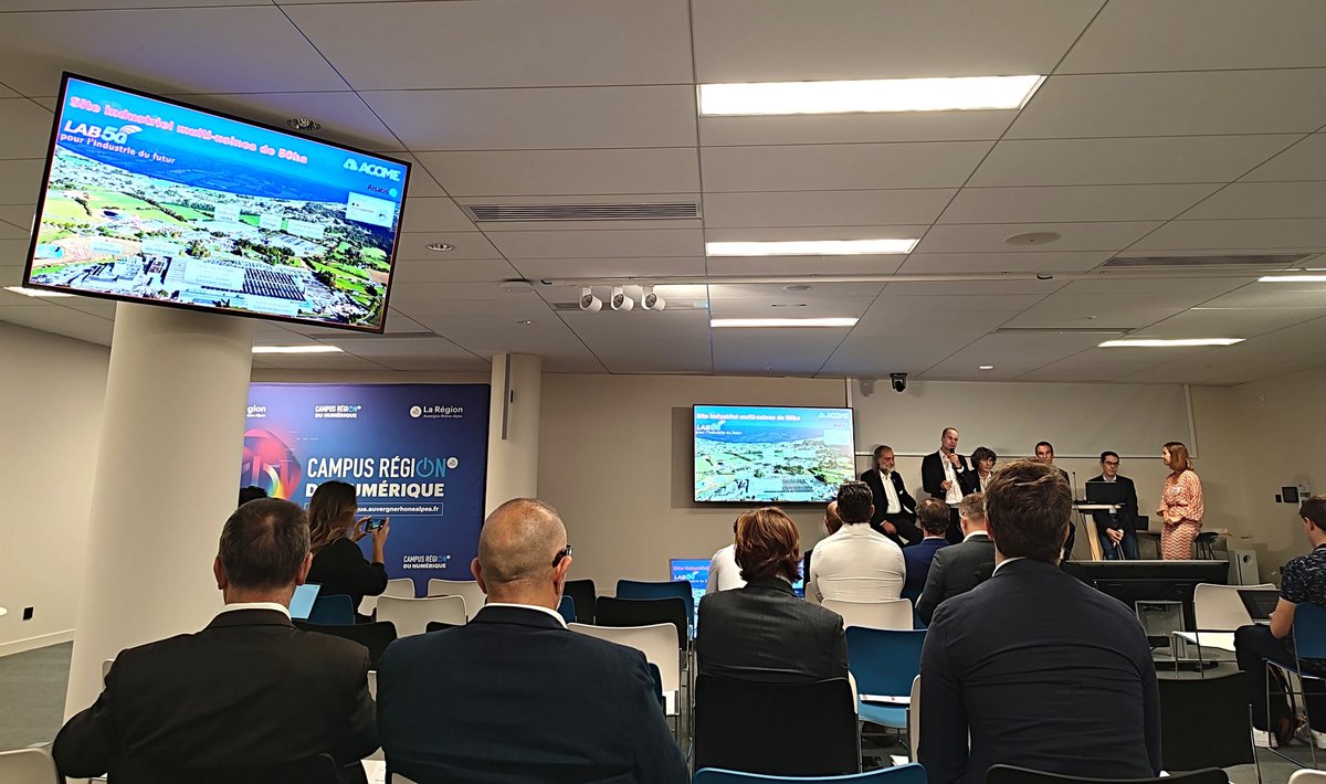 "Nous devons être un industriel compétitif et performant. La #5G nous permettra d'améliorer de 10pts le temps de disponibilité de nos machines, c'est significatif."
Aurélien Bergonzo, Directeur R&amp;D Acome

<a href="/ACOMEgroup/">ACOME</a> x Alsatis prenant la plénière du CSF Infrastructure Numérique.