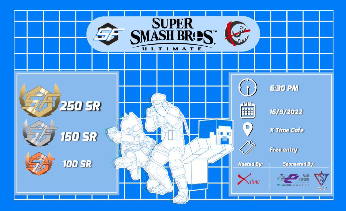 بدأ التسجيل لبطولة Super Smash Bros. Ultimate العاشرة
التسجيل مجاني! 💸
 التفاصيل في صفحة التسجيل 🔥

البطولة: SF Ultimate #10
اليوم: الجمعة 16/09/2022
وقت البطولة: 6:30 PM
الموقع: @Xtimecafe

طرق التسجيل:
عن طريق المركز 
او
عن طريق الرابط: start.gg/SF-Ult10