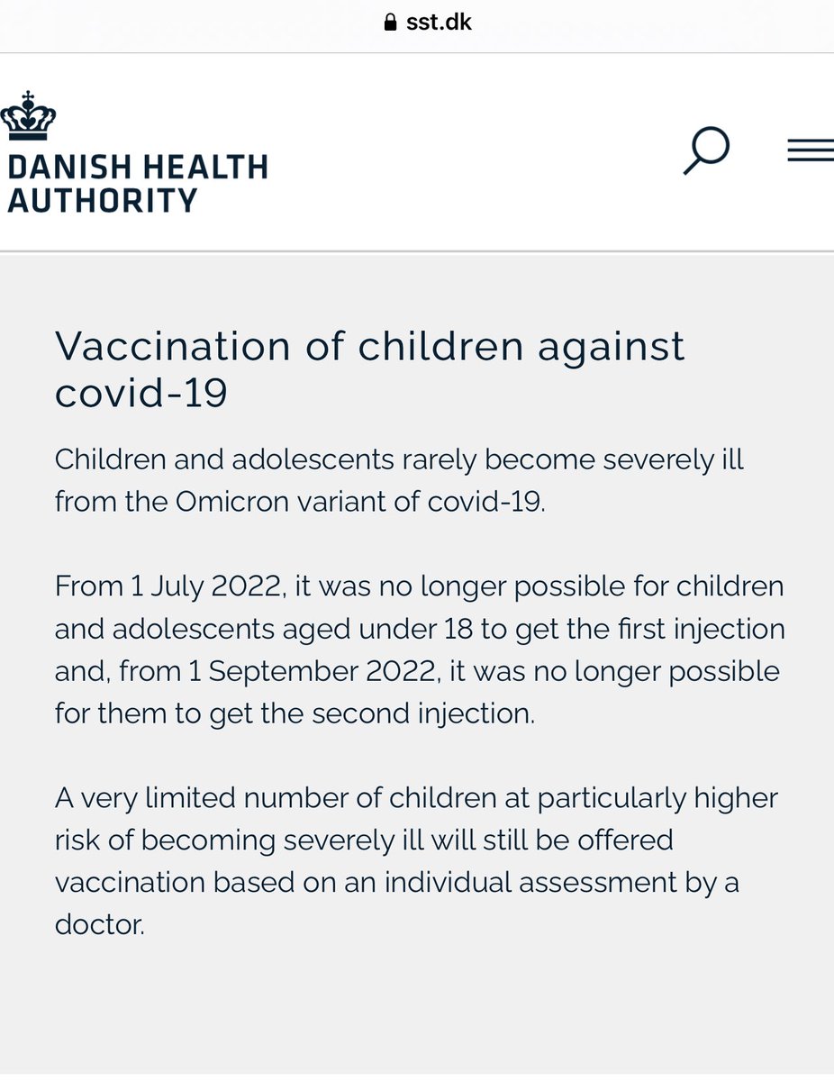 laworfiction's tweet photo. Denmark have admitted injecting <18s was a mistake and they’ve ended it. 👇https://t.co/tduwaiHAx9

Why are JCVI and @MHRAgovuk and @theresecoffey still allowing unnecessary experiments on children? Putting careers and pharma funding before safety of our children? https://t.co/VTm5x1AWLb