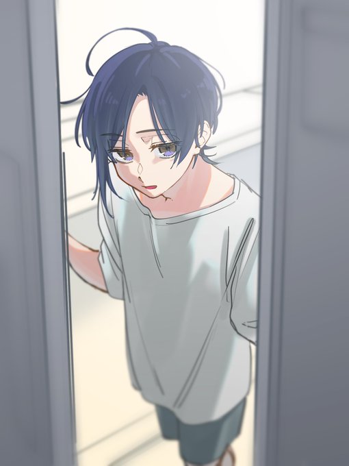 宅配受け取りするめちゃくちゃ緩い格好の頭#パセ家 