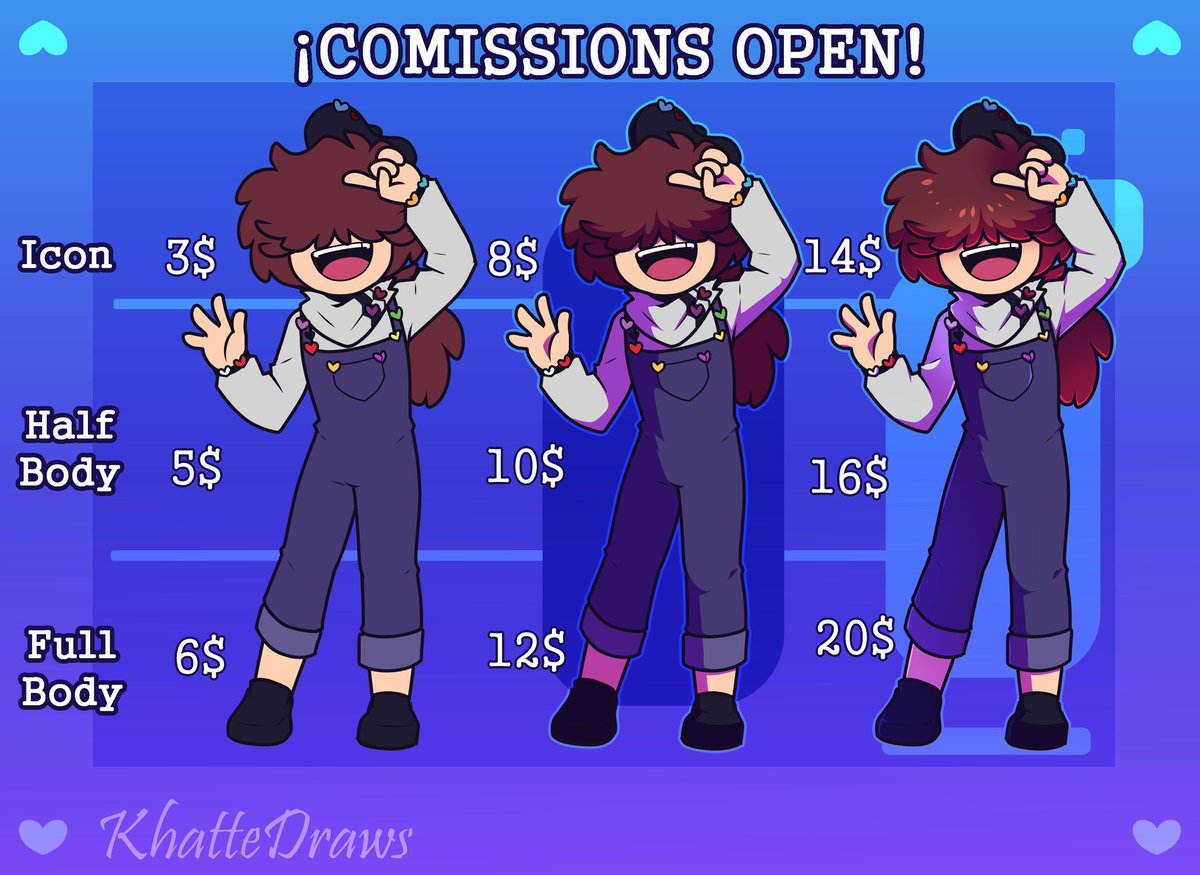 KhatteDraws's tweet image. ✨💙COMISIONES ABIERTAS💙✨
Cualquier duda háganmela saber en este tweet o por MD
Responderé lo más rápido que pueda *.✧
RT se agradece 💙✨