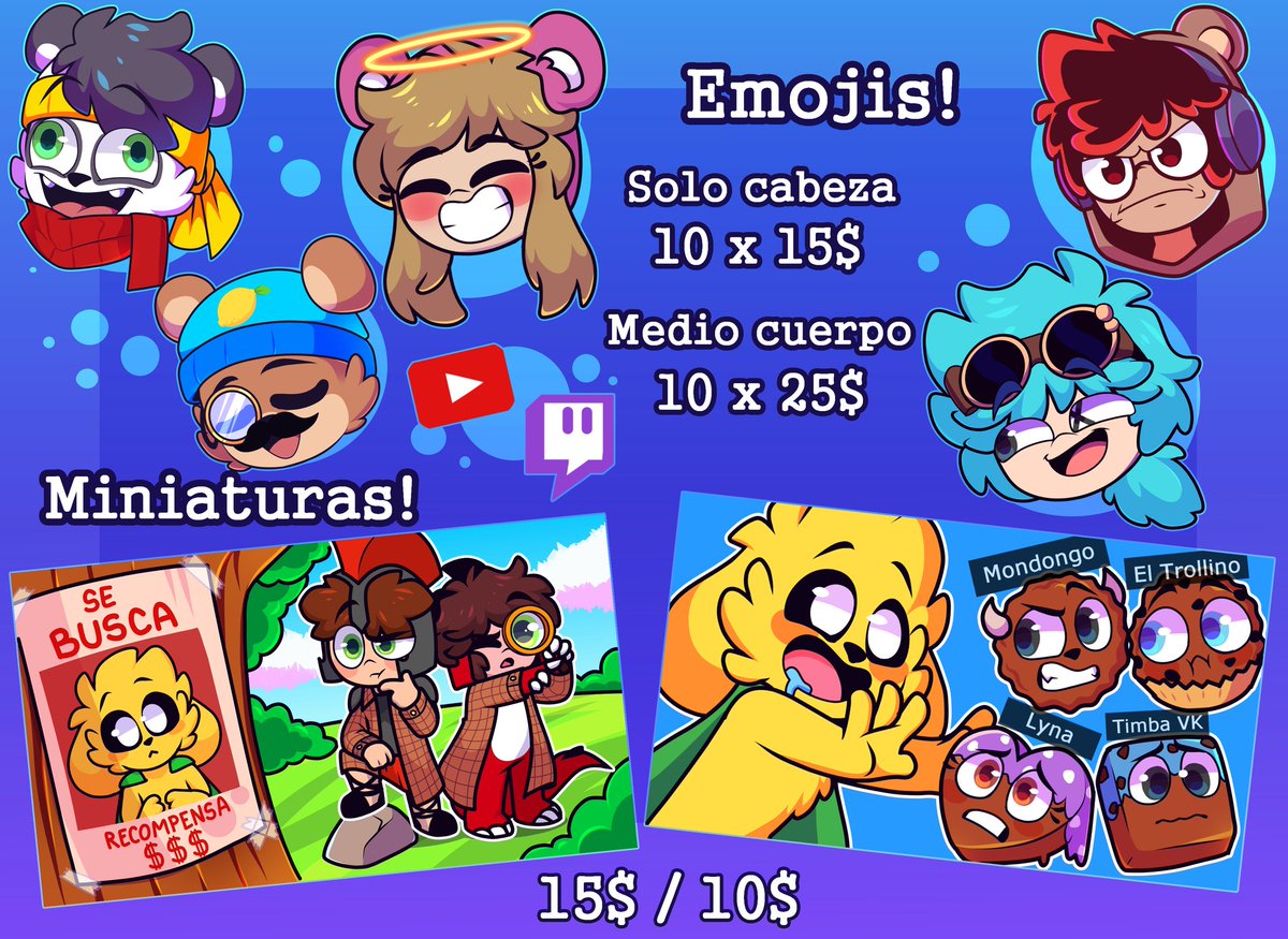 KhatteDraws's tweet image. ✨💙COMISIONES ABIERTAS💙✨
Cualquier duda háganmela saber en este tweet o por MD
Responderé lo más rápido que pueda *.✧
RT se agradece 💙✨
