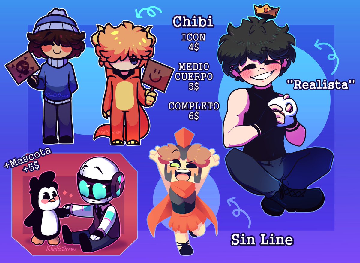 KhatteDraws's tweet image. ✨💙COMISIONES ABIERTAS💙✨
Cualquier duda háganmela saber en este tweet o por MD
Responderé lo más rápido que pueda *.✧
RT se agradece 💙✨