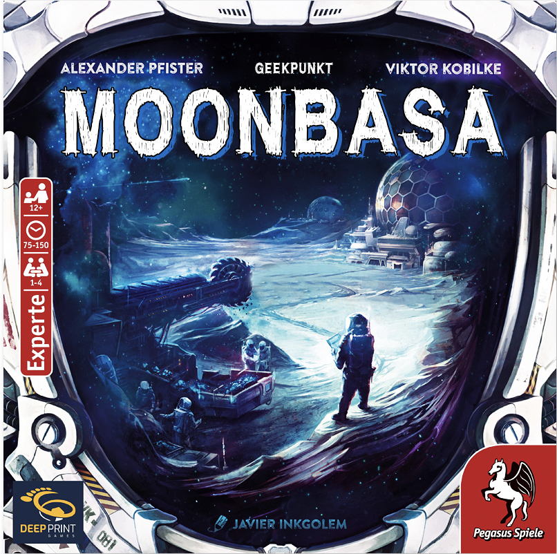geekpunkt's tweet photo. A Pfister classic from outer space: Fall release of @DeepPrintGames at @pegasusspiele #moonbasa #mombasa #skymines #boardgames #brettspiele #spiel22 https://t.co/CYynxBaXPe