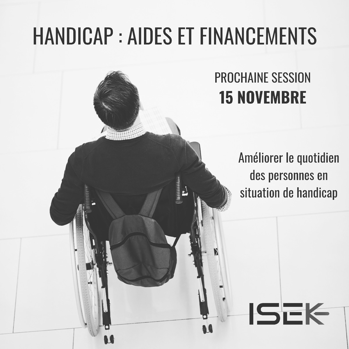 ISEK_Evry's tweet photo. Améliorez le quotidien des personnes en situation de #Handicap dans vos #organisations
#Optimisez vos processus d’accompagnement des personnes en situation de handicap au sein de votre organisation. (Entreprise / Administration) https://t.co/fTql7SdfB0