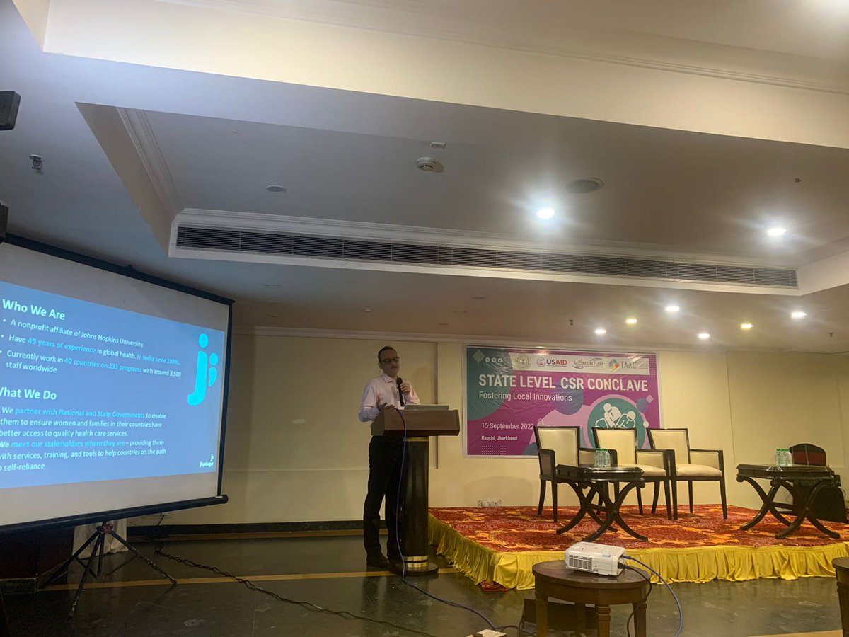 Achievements aren't possible w/o collab'ns. Under MCGL-TAAC, we are constantly aiming for collective local efforts, w/best industry practices through capacity build'n for holistic development in lead'p, management, comm'n & operations for stronger #FPRH 📍CSR Conclave, Ranchi